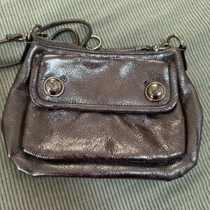 COACH Poppy Silver Metallic Crossbody Bag